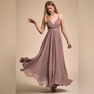 NWT Anthropologie BHLDN Eva dress in violet grey